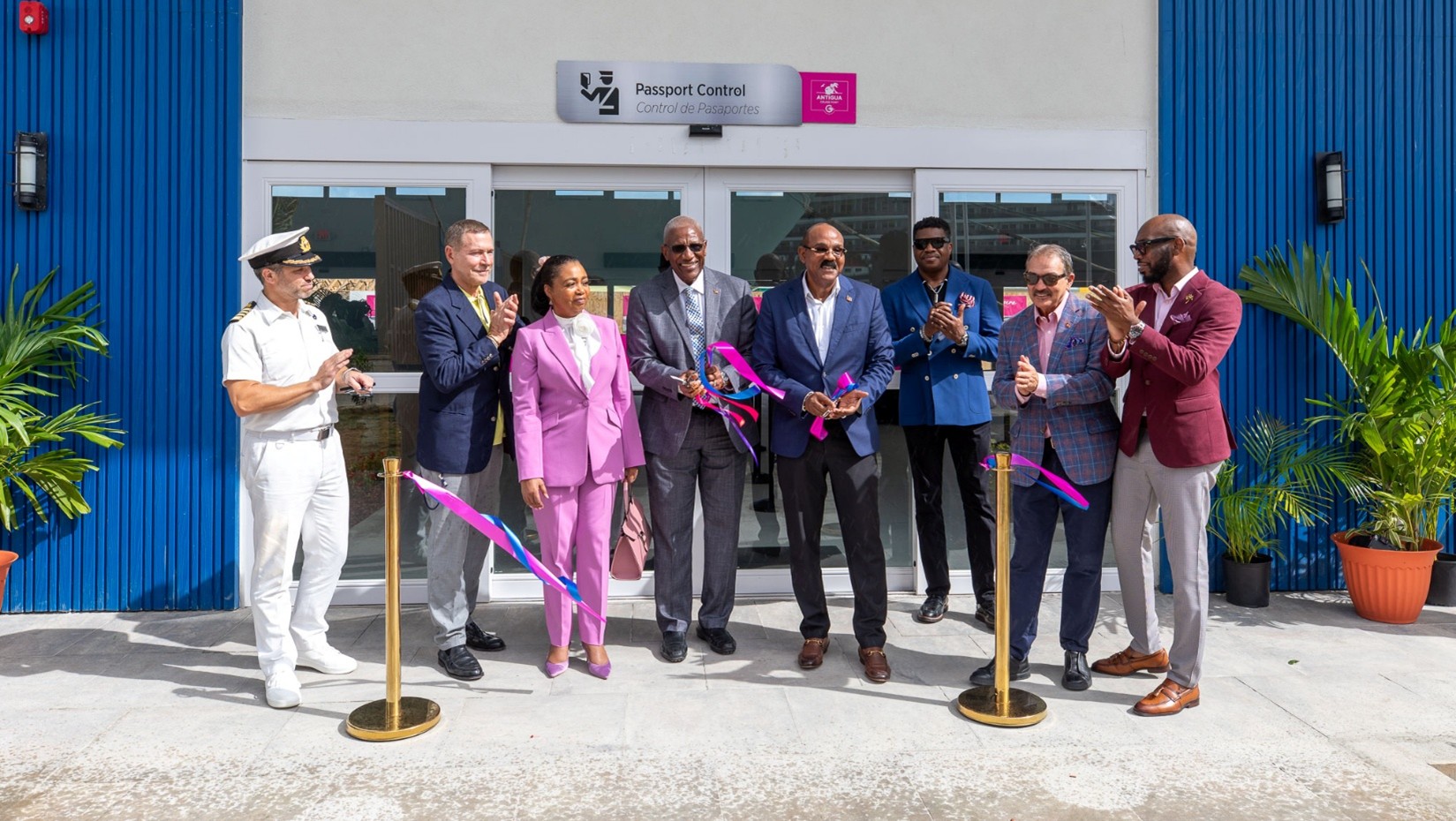 Partners Cut The Ribbon Entrance To The New Cruise Terminal